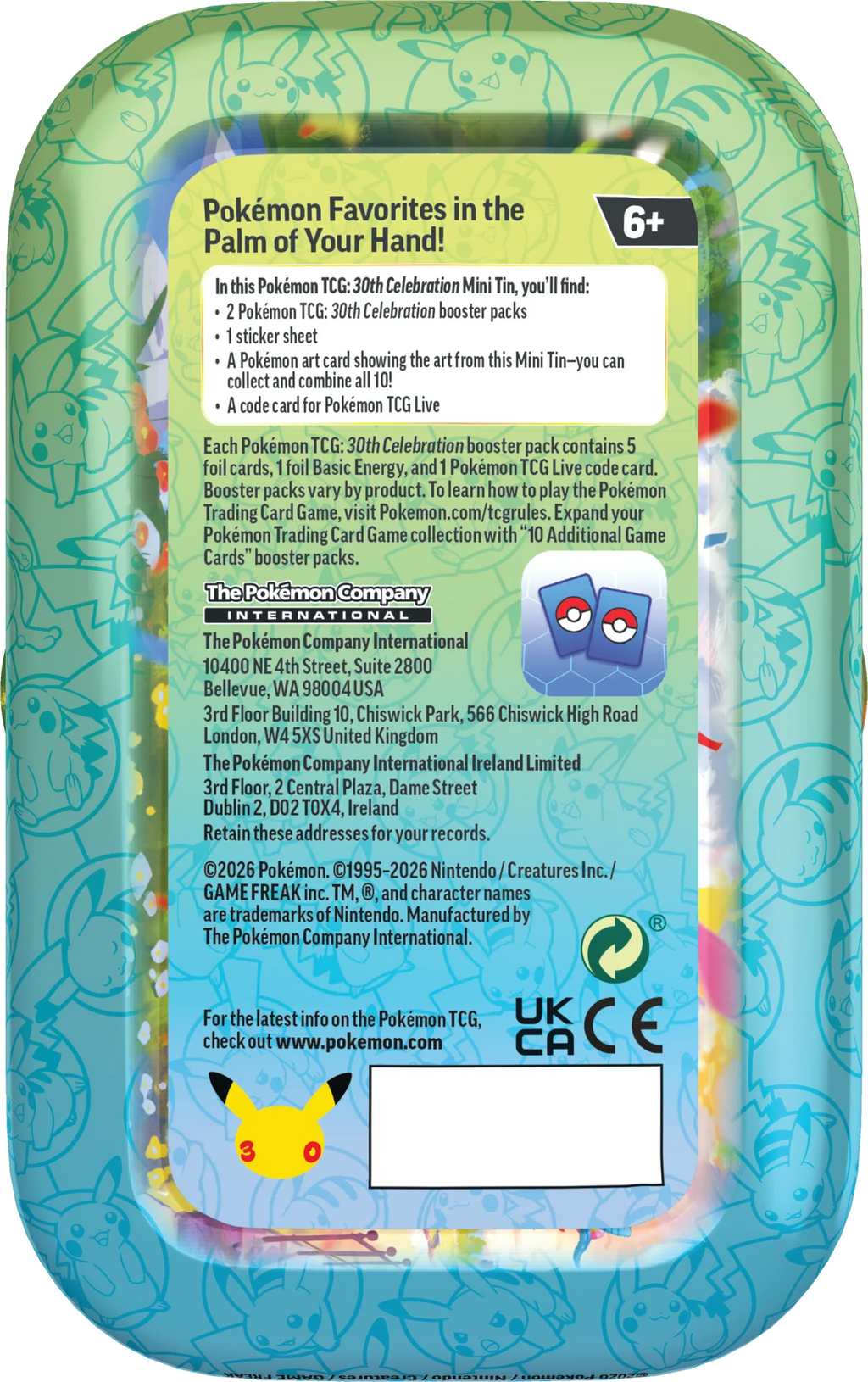 30th Celebration - Mini Tin Day Set