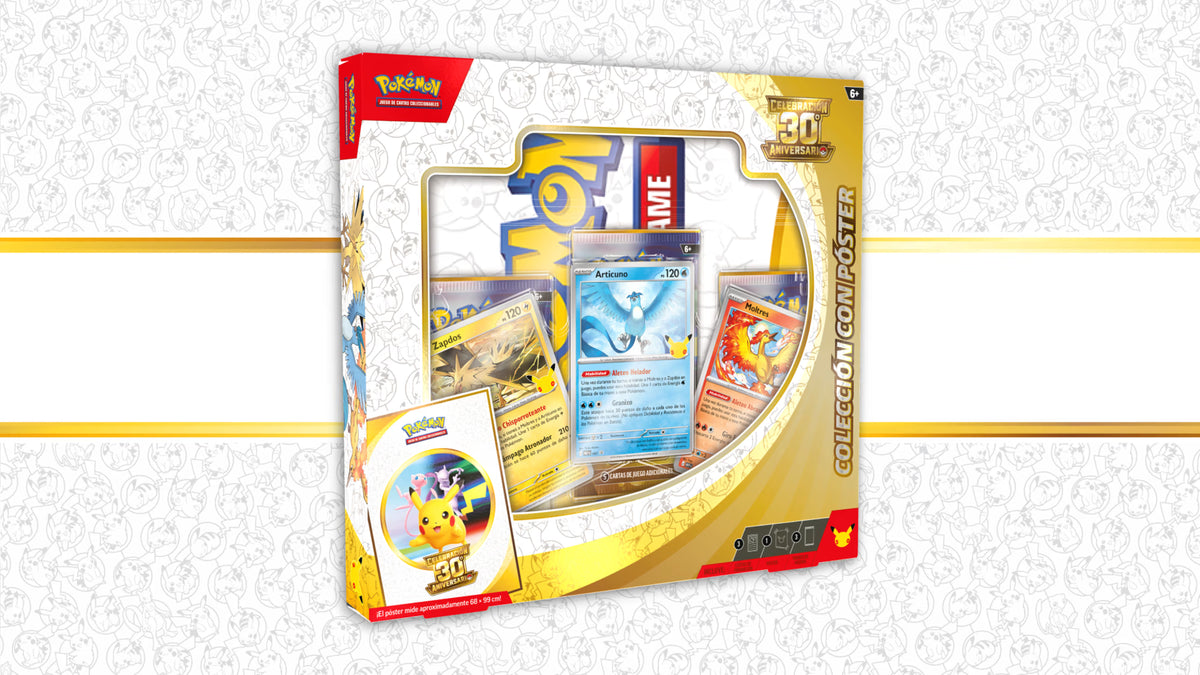 Colección con póster de Celebración 30.º Aniversario de JCC Pokémon